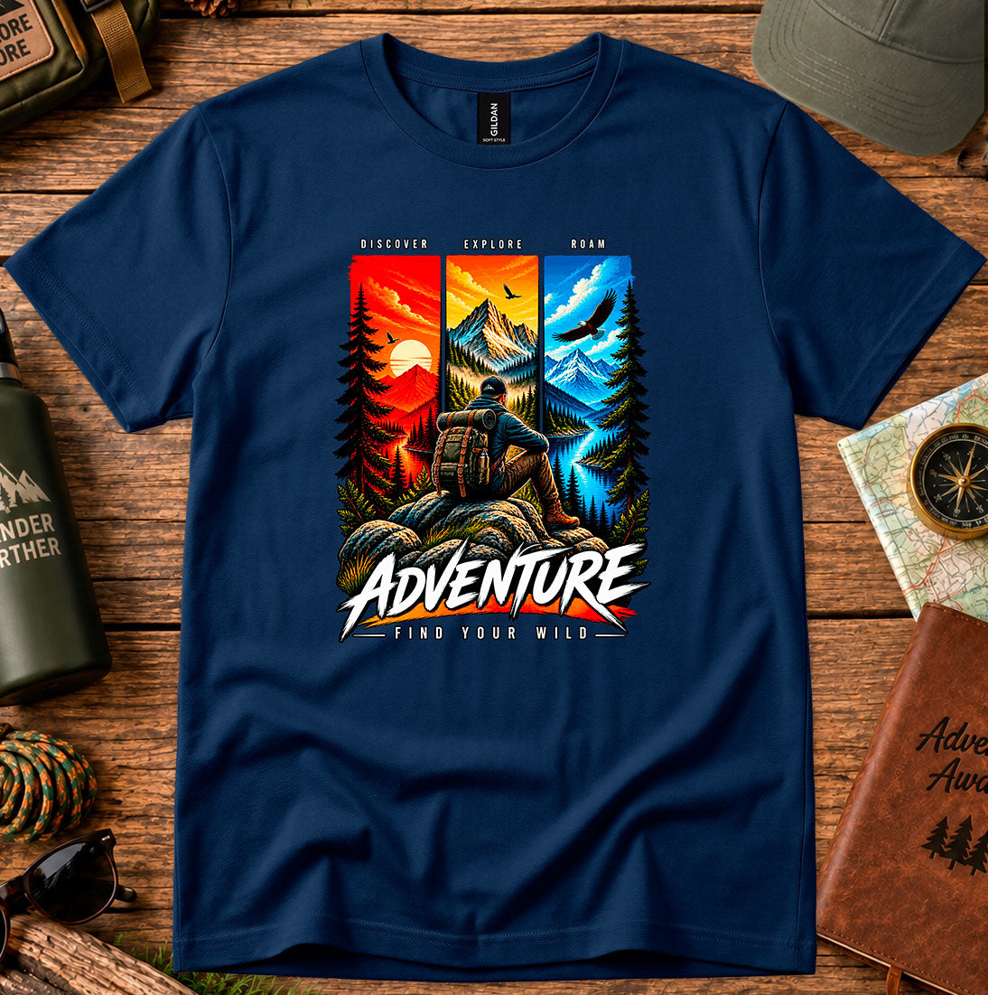 Explore More Mountain Panels T-Shirt