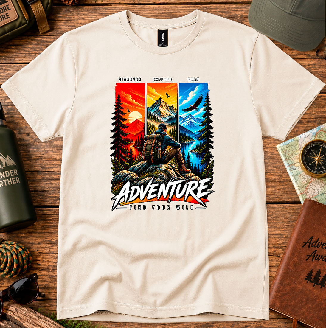 Explore More Mountain Panels T-Shirt