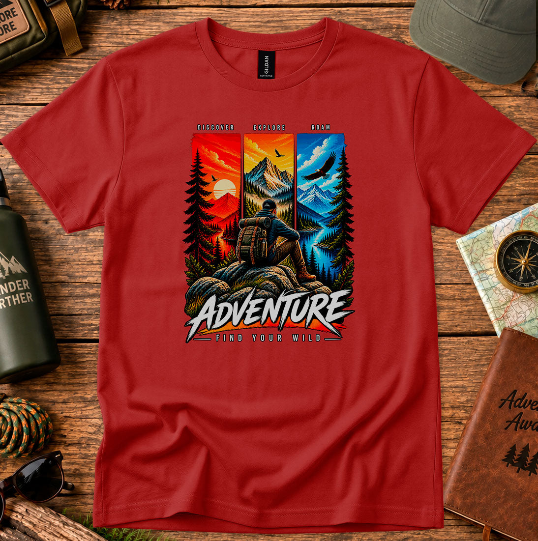 Explore More Mountain Panels T-Shirt