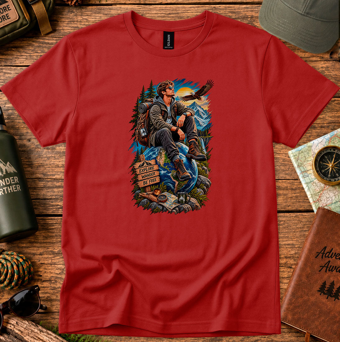 Mountain Camper & Eagle T-Shirt