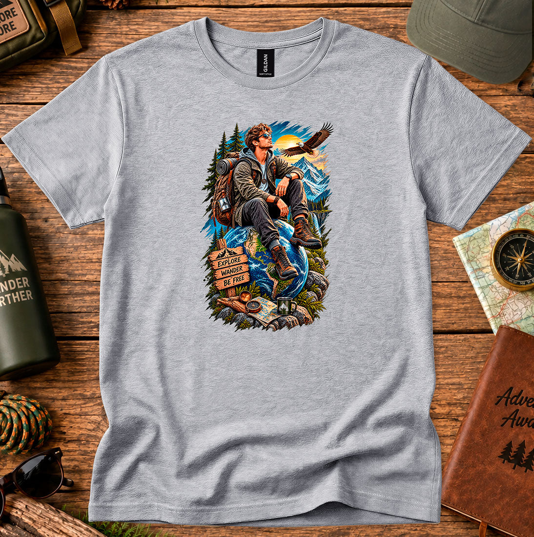 Mountain Camper & Eagle T-Shirt