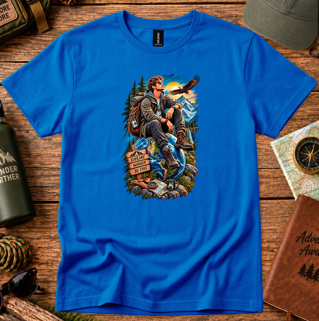 Mountain Camper & Eagle T-Shirt