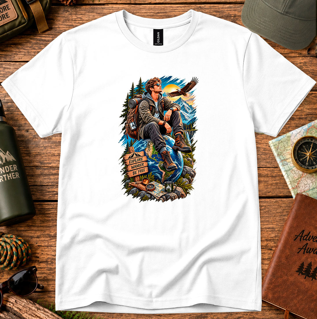 Mountain Camper & Eagle T-Shirt