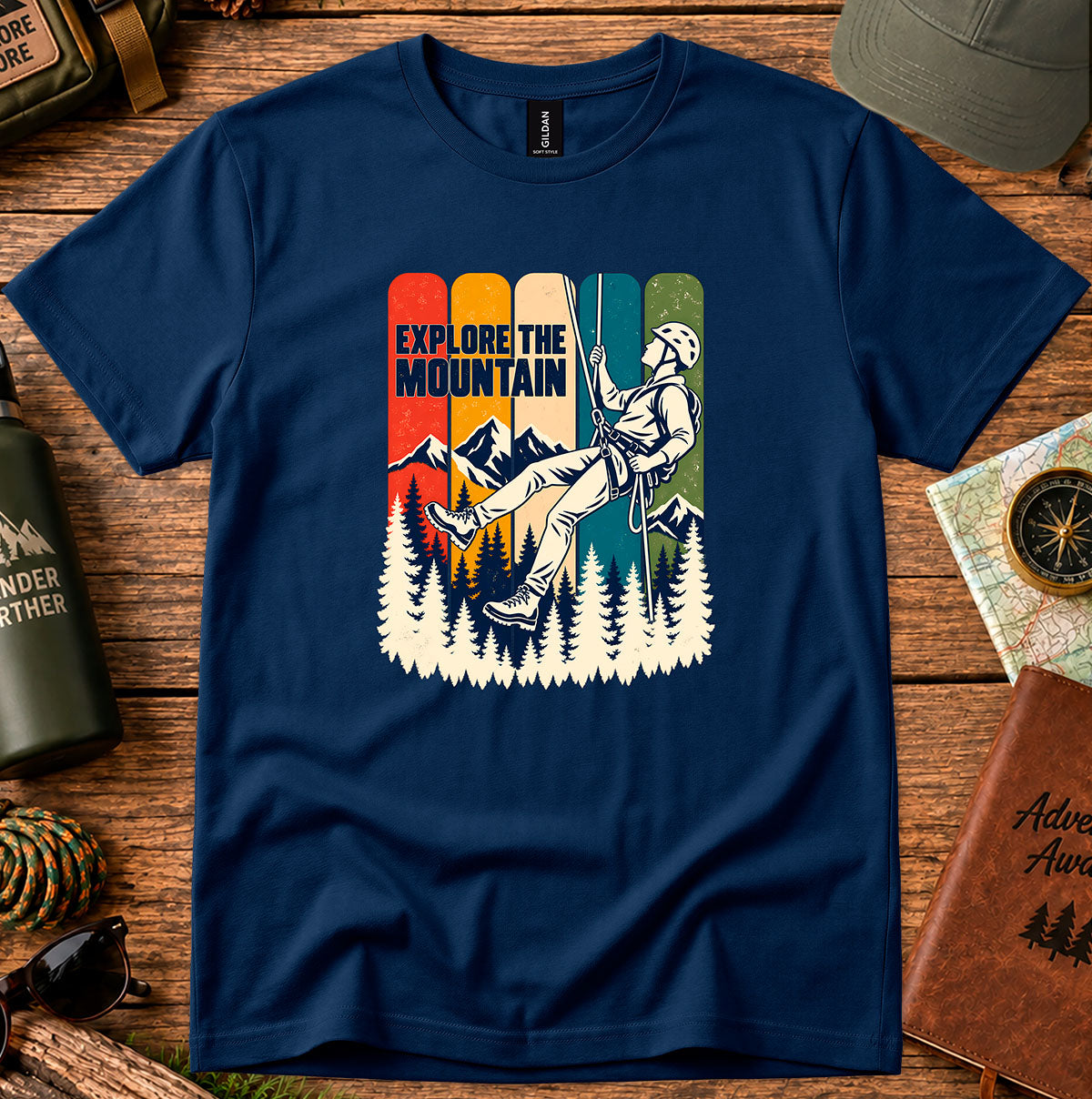 Explore the Mountain Climbing T-Shirt — Retro Outdoor Adventure Tee