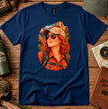 Adventure Woman Portrait T-Shirt — Vintage Hiker Graphic Tee